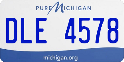 MI license plate DLE4578