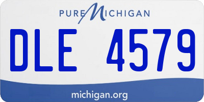 MI license plate DLE4579
