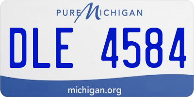 MI license plate DLE4584