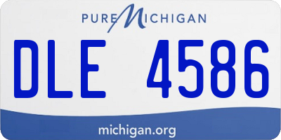MI license plate DLE4586