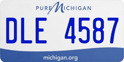 MI license plate DLE4587