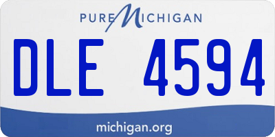 MI license plate DLE4594