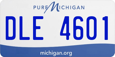 MI license plate DLE4601