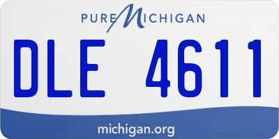 MI license plate DLE4611