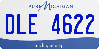 MI license plate DLE4622