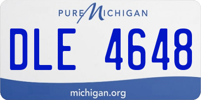 MI license plate DLE4648