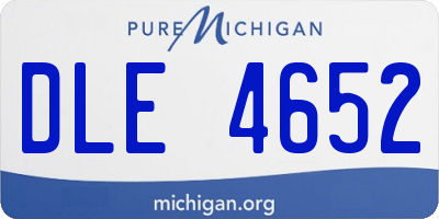 MI license plate DLE4652