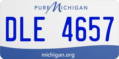 MI license plate DLE4657