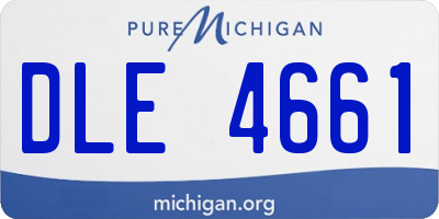 MI license plate DLE4661