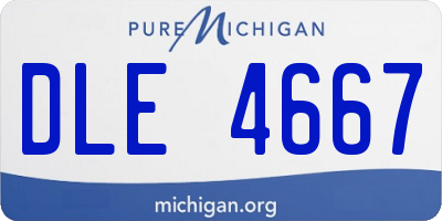 MI license plate DLE4667