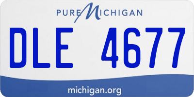 MI license plate DLE4677