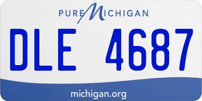 MI license plate DLE4687