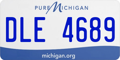 MI license plate DLE4689
