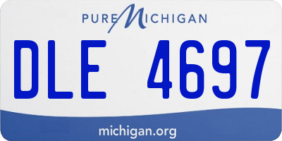 MI license plate DLE4697