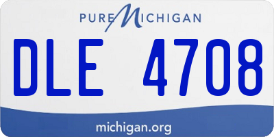 MI license plate DLE4708