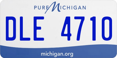 MI license plate DLE4710