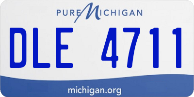 MI license plate DLE4711