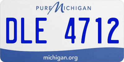 MI license plate DLE4712