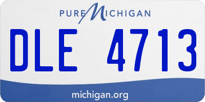 MI license plate DLE4713