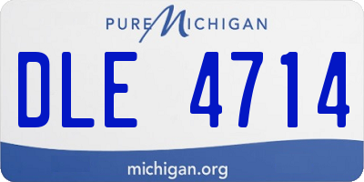 MI license plate DLE4714
