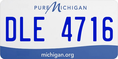 MI license plate DLE4716