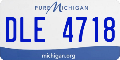 MI license plate DLE4718