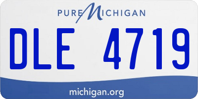 MI license plate DLE4719