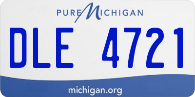 MI license plate DLE4721