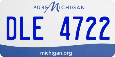MI license plate DLE4722
