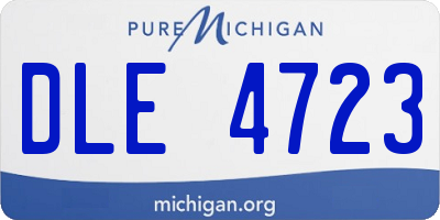 MI license plate DLE4723
