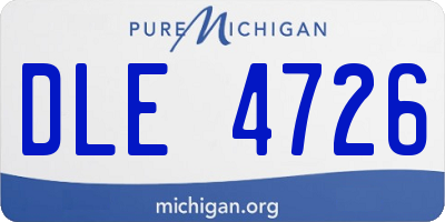 MI license plate DLE4726