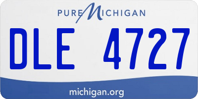 MI license plate DLE4727