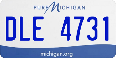 MI license plate DLE4731