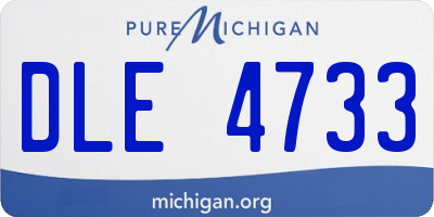 MI license plate DLE4733