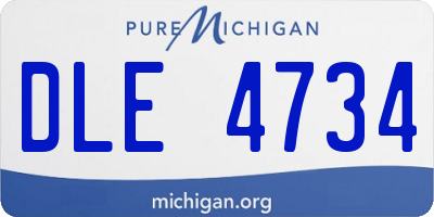 MI license plate DLE4734