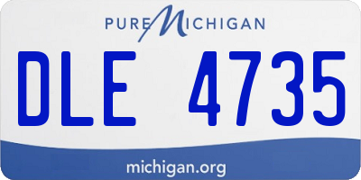 MI license plate DLE4735