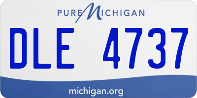 MI license plate DLE4737