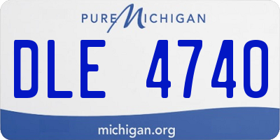 MI license plate DLE4740