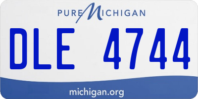 MI license plate DLE4744