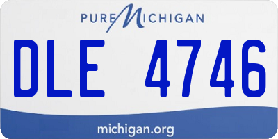 MI license plate DLE4746