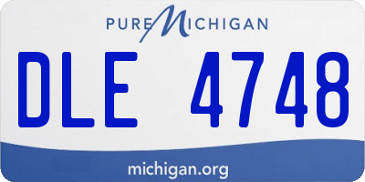 MI license plate DLE4748