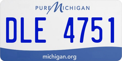 MI license plate DLE4751