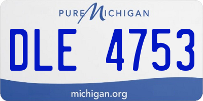 MI license plate DLE4753