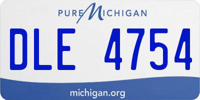 MI license plate DLE4754