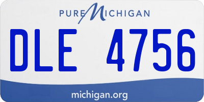 MI license plate DLE4756
