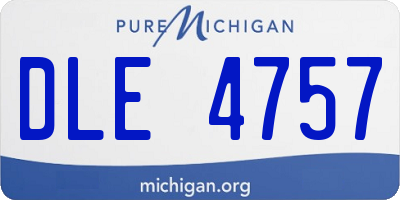MI license plate DLE4757