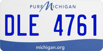 MI license plate DLE4761