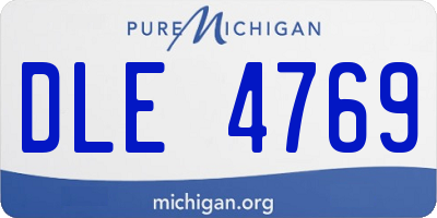 MI license plate DLE4769