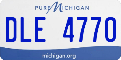 MI license plate DLE4770