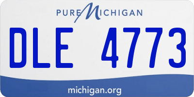 MI license plate DLE4773